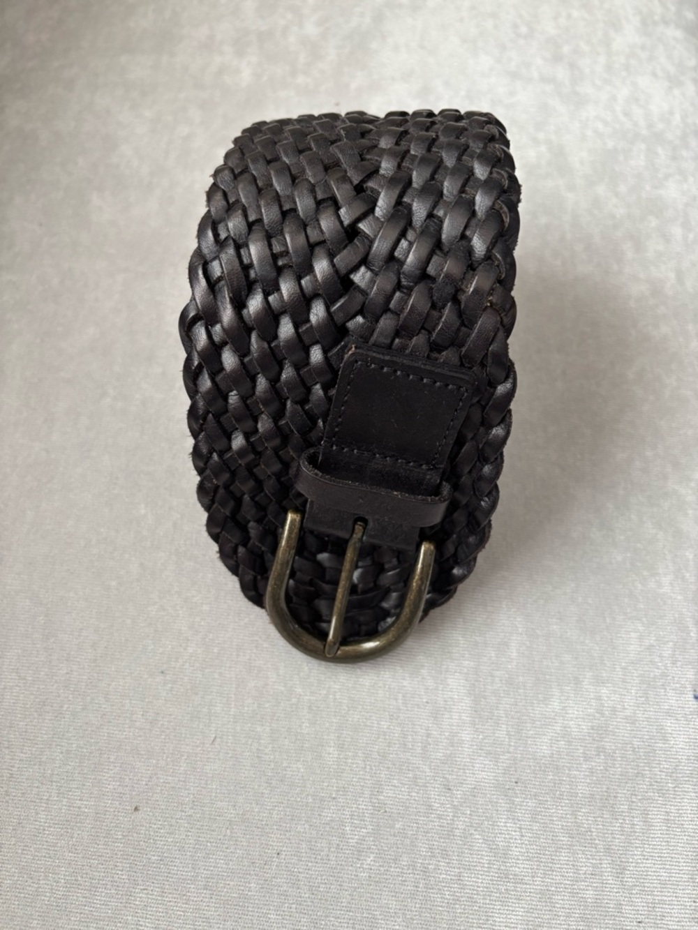 Unbranded Black Brown Braided Leather Belt Size Medium - Picture 5 of 6
